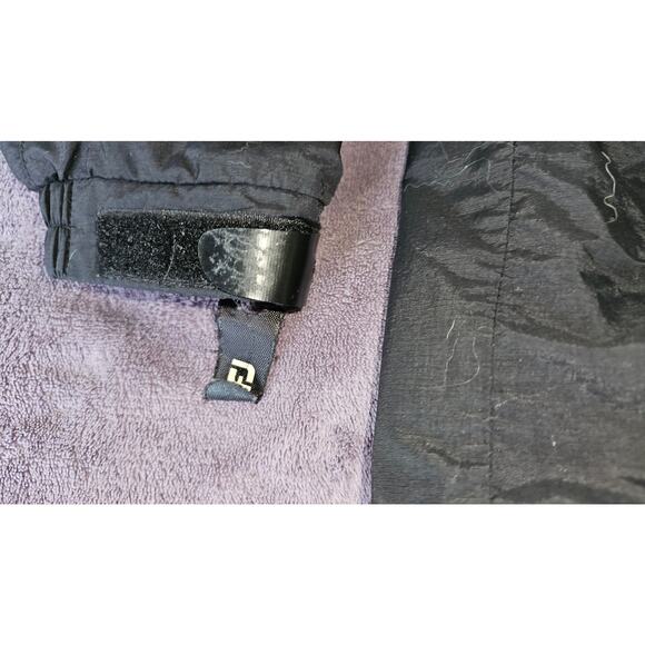 Footjoy FJ Half Zip Golf Jacket Nylon Windbreaker Black with White Men's Size L - Picture 6 of 9